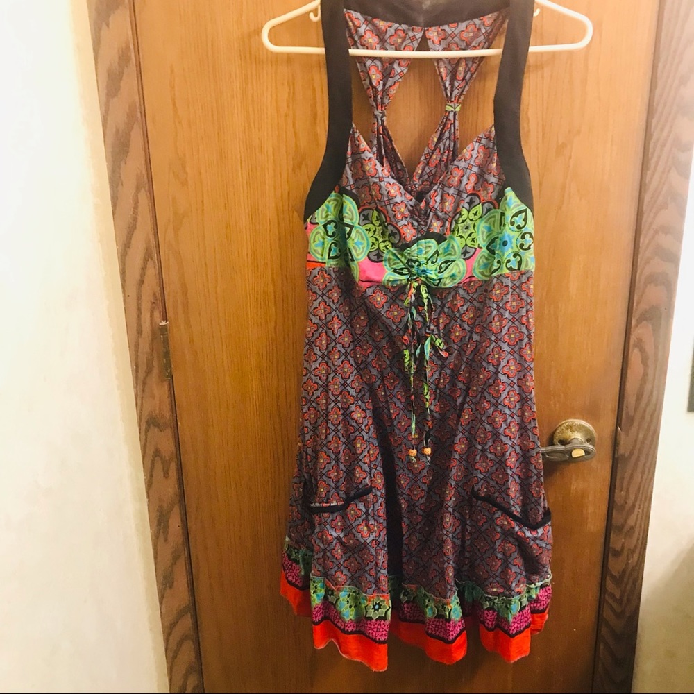 Dress or swimsuit coverup. Fun print